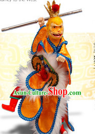 Traditional Chinese Handmade Sun Wukong Journey to the West Hand Puppets Hand Marionette Puppet