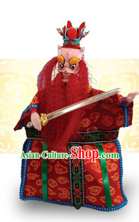 Traditional Chinese Handmade Dragon King of South Ocean Hand Puppets Hand Marionette Puppet