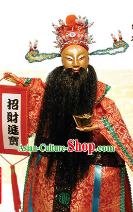 Traditional Chinese Handmade The God of Happiness Hand Puppets Hand Marionette Puppet