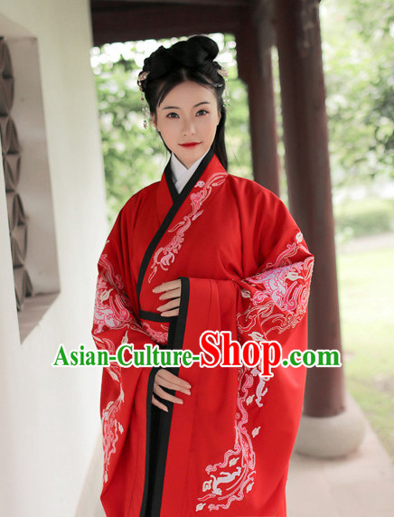 Ancient Chinese Han Dynasty Princess Hanfu Garment Outfit Complete Set