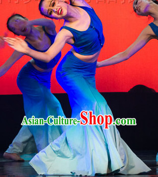 Chinese Classical Dai Minority Dancing Costume for Women or Girls