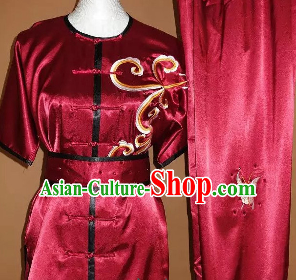 Top Embroidered Mandarin Tai Chi Taiji Martial Arts Competition Uniforms Dresses Suits Outfits