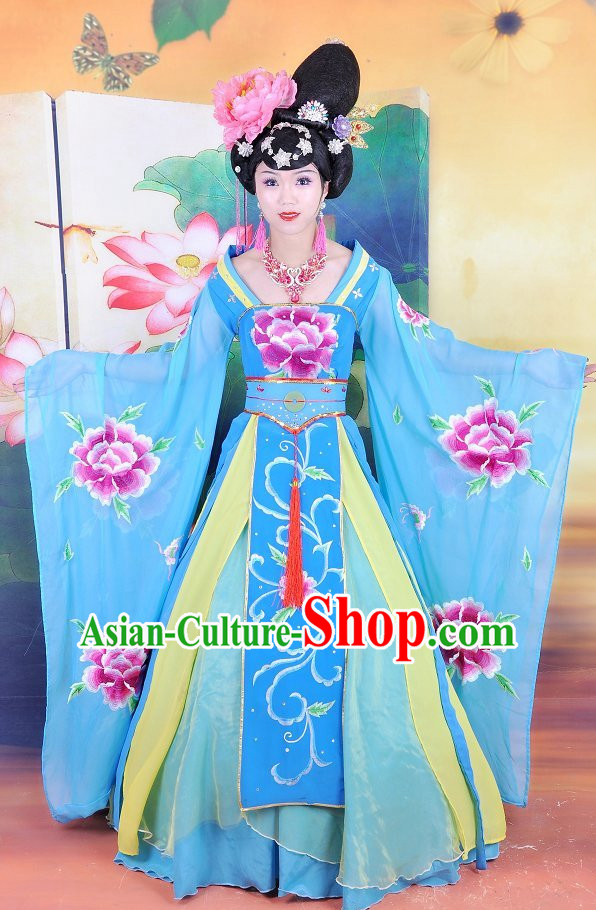 Ancient Chinese Empress Dress Costumes and Hair Jewelry Complete Set for Women Girls Adults KIds