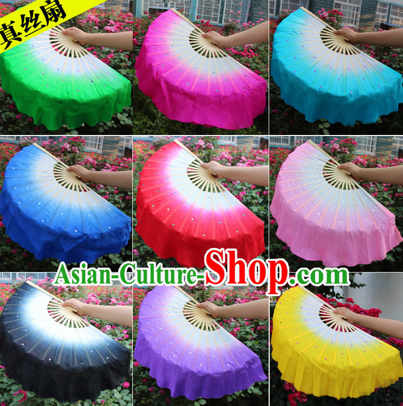 Traditional Chinese Pure Silk Dance Fan