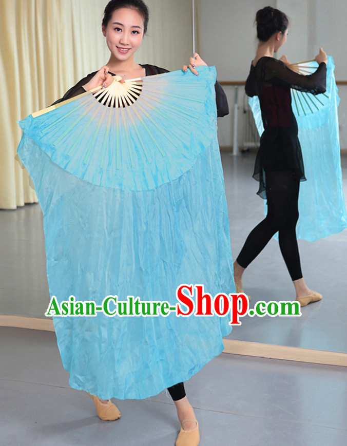 Professional Traditional Chinese Beijing Dance Academy Two Layers Pure Silk Dance Fan