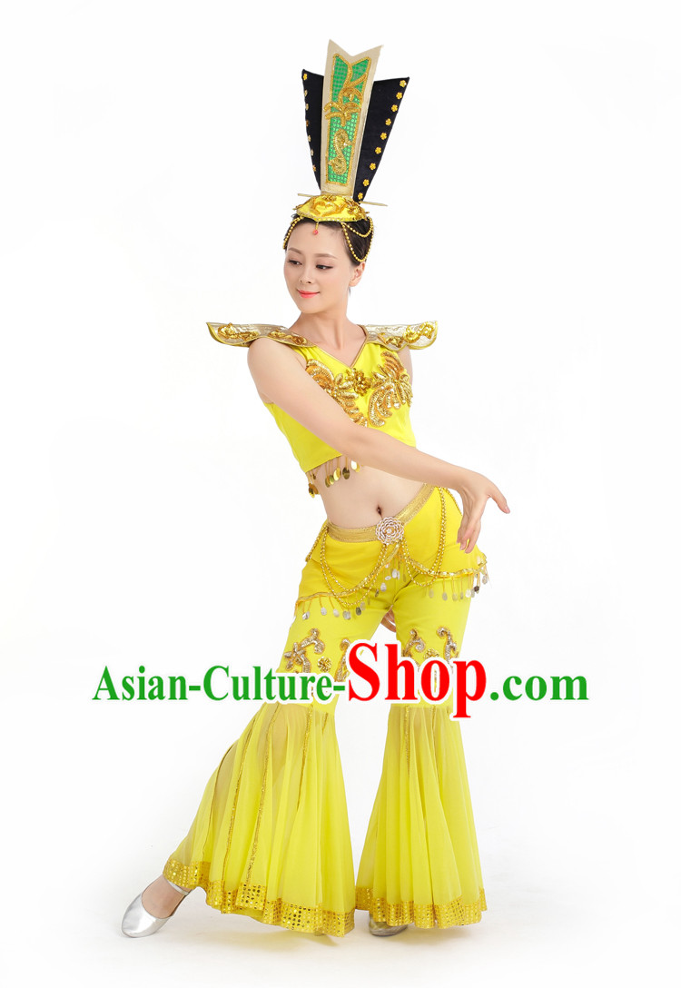 Chinese Competition Stage Classical Fairy Dance Costumes Female Dance Costumes Folk Dances Ethnic Dance Fan Dance Dancing Dancewear for Women