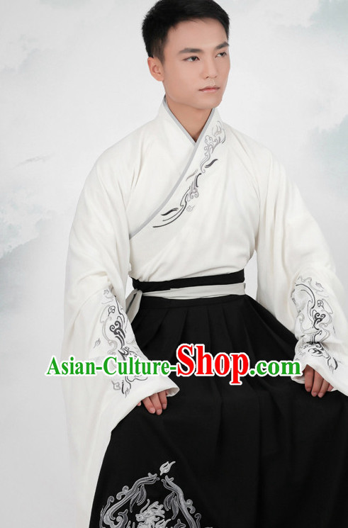 Ancient Chinese Embroidered Hanfu Dress China Traditional Clothing Asian Long Dresses China Clothes Fashion Oriental Outfits for Men