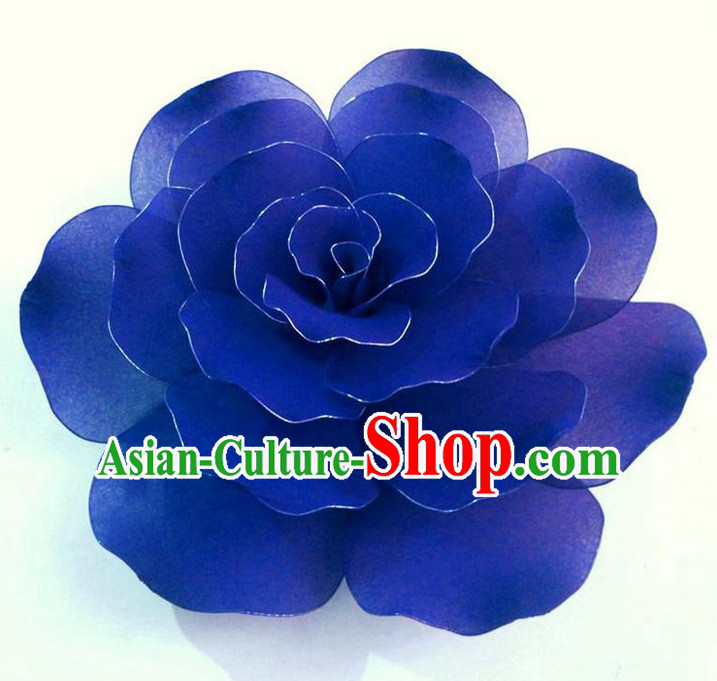 Blue Traditional Chinese Stage Performance Flower Dance Props Dancing Prop