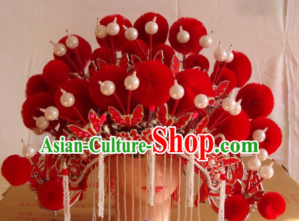 Chinese Beijing Opera Crown Coronet Headpieces Headwear Headdress Hat Phoenix Crown Coronet