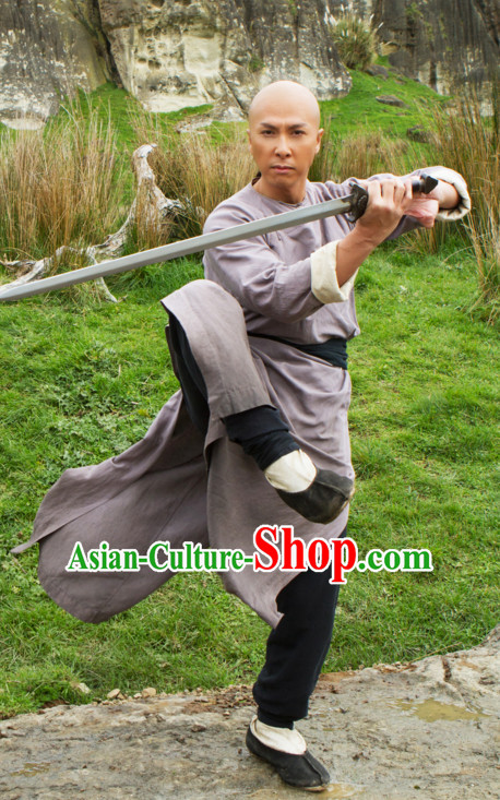 Ancient Chinese Style Kung Fu Costumes Dress Authentic Clothes Culture Han Dresses Traditional National Dress Clothing and Headdress Complete Set