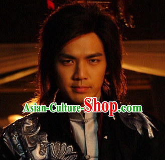 Traditional Chinese Style Male Short Black Wigs