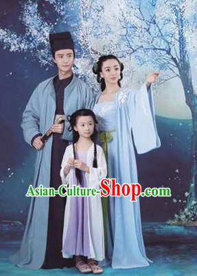 Ancient Chinese Husband and Wife Dresses 2 Complete Sets