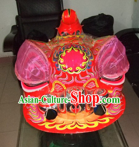Top Chinese Classic 100_ Natural Long Futsan Style Lion Dance Costumes Complete Set