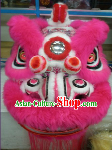 Supreme Long Wool Ancient Chinese Traditional Lion Dance Costumes Complete Set