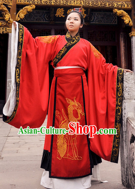 Ancient Chinese Clothing Dress Garment and Hair Accessories Complete Set for Men