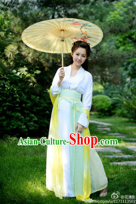 Chinese Ancient Costume and Hair Accessories Complete Set for Women