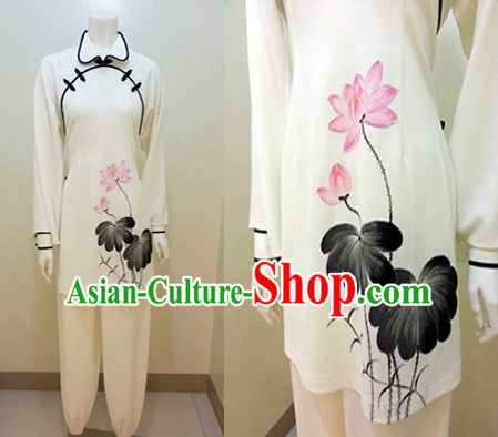 Top Chinese Traditional Mandarin Martial Arts Tai Chi Kung Fu Gong Fu Competition Championship Dresses Suits Uniforms