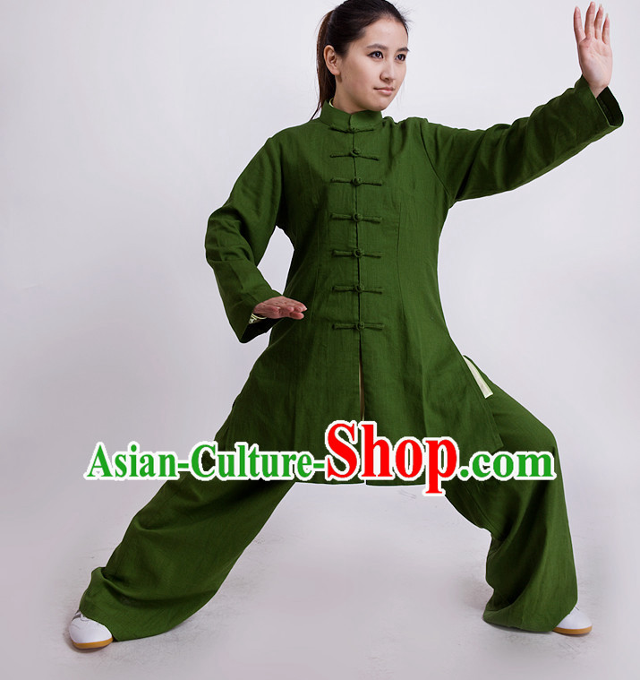 Long Chinese Traditional Mandarin Martial Arts Tai Chi Kung Fu Gong Fu Competition Championship Jacket Suits Uniforms for Men Women Children