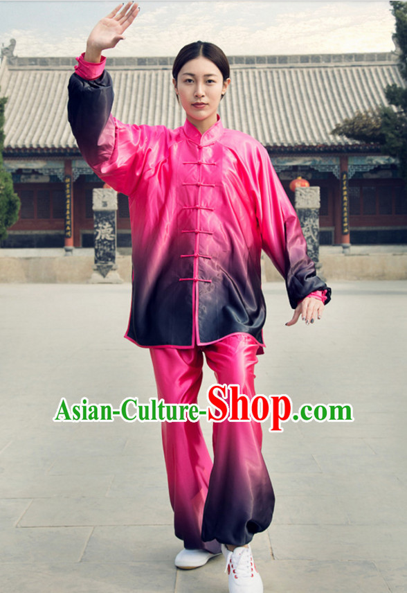 Chinese Traditional Color Changing Mandarin Martial Arts Tai Chi Kung Fu Gong Fu Competition Championship Suits Uniforms for Women Children