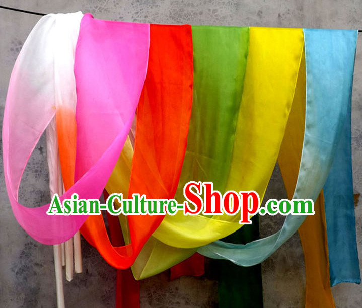 Top 3 Meters Pure Silk Color Changing Colr Change Dance Ribbon Dancing Ribbons