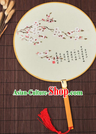 Chinese Traditional Classic Handmade Plum Blossom Gong Shan Palace Fan Round Fan Mandarin Fan Dance Fan