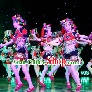Chinese Traditional Ethnic Dancing Outfits Dancewear Costumes Dancer Costumes Dance Costumes Chinese Dance Clothes Traditional Chinese Clothes Complete Set for Women