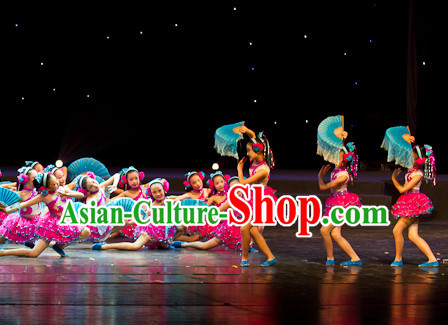 Chinese Traditional Big Events Enetertainment Dance Dress Dancewear Costumes Dancer Costumes Dance Costumes Chinese Dance Clothes Traditional Chinese Clothes Complete Set for Kids