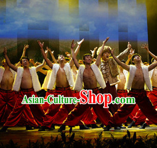 Chinese Stage Shangxi Dancing Dancewear Costumes Dancer Costumes Dance Costumes Chinese Dance Clothes Traditional Chinese Clothes Complete Set for Men Kids