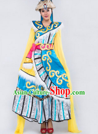 Chinese Stage Mongolian Dancing Dancewear Costumes Dancer Costumes Dance Costumes Chinese Dance Clothes Traditional Chinese Clothes Complete Set for Women Children
