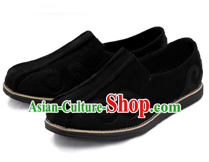 Top Black Chinese Traditional Tai Chi Shoes Kung Fu Shoes Martial Arts Shoes