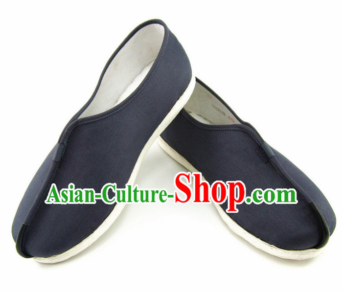 Top Black Chinese Traditional Tai Chi Shoes Kung Fu Shoes Martial Arts Shaolin Monk Shoes for Men or Women