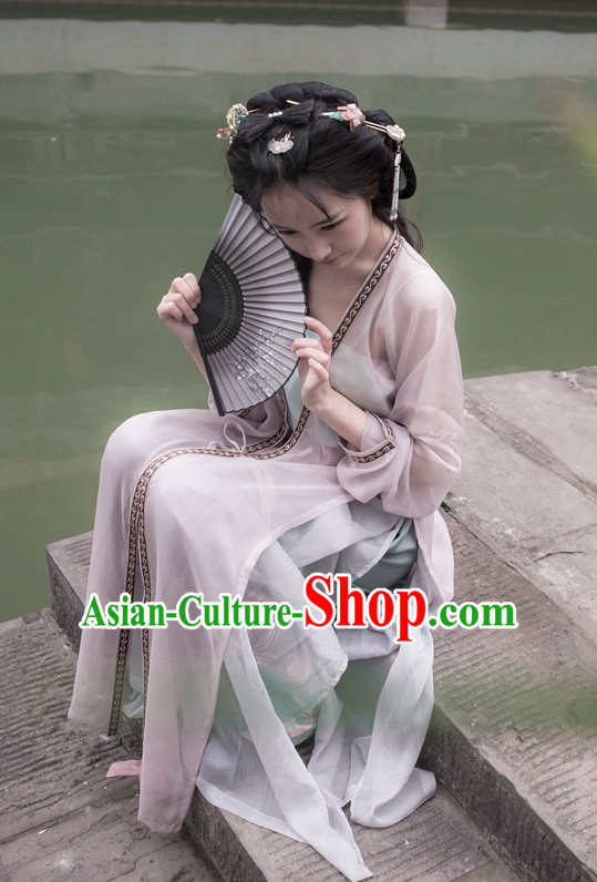 Traditional Asian Chinese Song Dynasty Female Clothing Garment Han Fu Clothes for Ladies