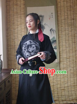 Traditional Asian Chinese Swordsman Clothing Garment Hanfu Clothes Complete Set