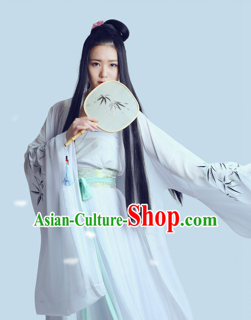 Top Chinese Han Dynasty Beauty Princess Hanfu Clothing Chinese Hanfu Costume Hanfu Dress Ancient Chinese Costumes and Hair Jewelry Complete Set for Women Girls Children