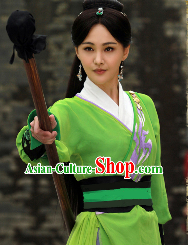 Chinese Ancient Style Superheroine Costumes Complete Set for Women