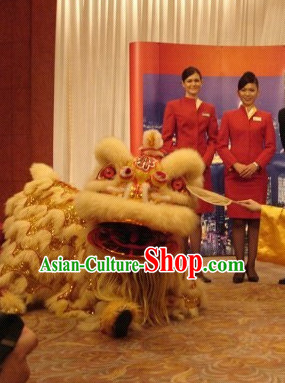 Supreme 100_ Long Natural Wool Chinese Southern Lion Dance Equipments Complete Set