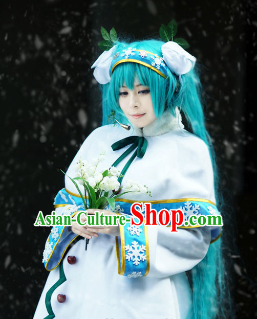 Custom Made Cosplay Costumes and Headwear Complete Set for Women or Girls