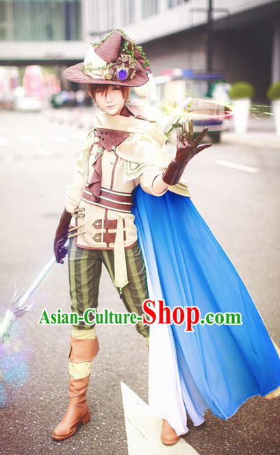 Made to Order Prince Cosplay Costumes and Headdress Complete Set for Women or Men