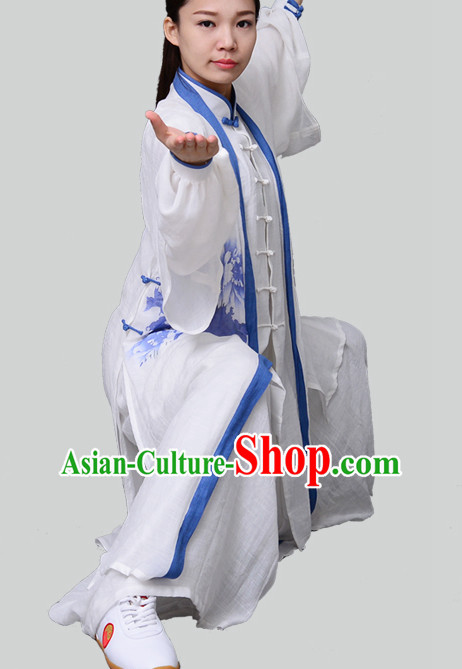 Top Chinese Traditional Competition Championship Tai Chi Taiji Teacher Clothes Suits Uniforms