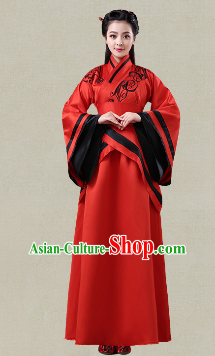 Hanfu Clothing Custom Traditional Han Dynasty Chinese Hanfu Dreses Han Clothing Hanzhuang Historical Dress and Accessories Complete Set