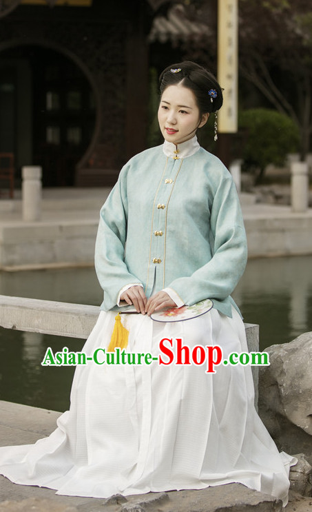 Hanfu Clothing Custom Traditional Chinese Hanfu Dreses Han Clothing Hanzhuang Historical Dress and Accessories Complete Set
