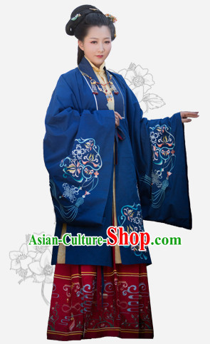Hanfu Clothing Custom Traditional Chinese Hanfu Dreses Han Clothing Hanzhuang Historical Dress and Accessories Complete Set for Women