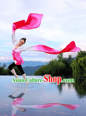 Traditional Chinese Water Sleeve Color Gradient Classical Dance Costumes Complete Set for Women Girls