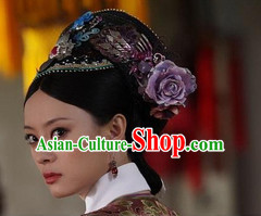 Qing Dynasty Imperial Royal Quene Phoenix Hairstyle Wigs Hairstyle Chinese Oriental Hairstyles