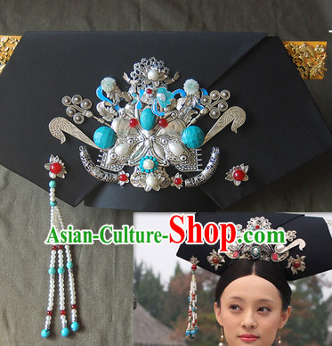 Qing Dynasty Imperial Royal Quene Hairstyle Manchu Hairstyle Chinese Oriental Hairstyles