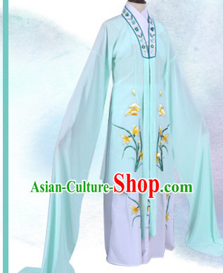 Chinese Opera Costumes Huangmei Opera Stage Performance Costume Chinese Traditional Hua Dan Costume Drama Costumes and Hat Complete Set for Women