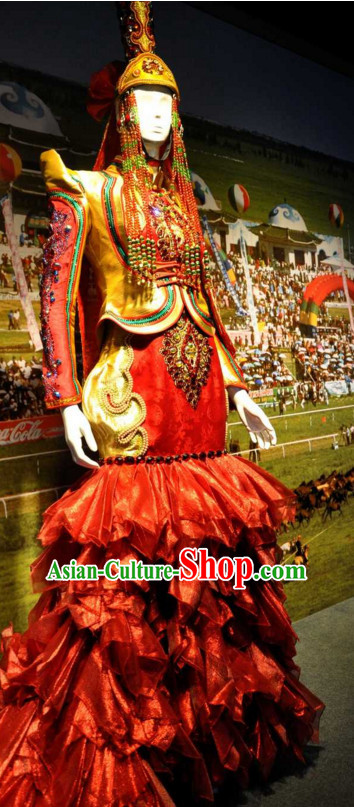 Chinese Traditional Ethnic Empress National Costumes Wedding Dresses Wear Clothing and Hat Complete Set for Men