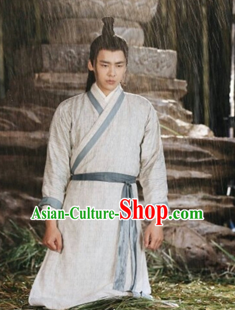 Ancient Chinese Men's Clothing _ Apparel Chinese Traditional Dress Theater and Reenactment Costumes Complete Set for Men