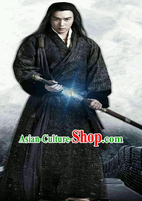 Ancient Chinese Noblemen Men's Clothing _ Apparel Chinese Traditional Dress Theater and Reenactment Costumes Complete Set for Men