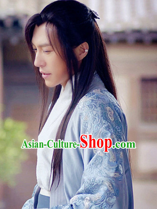 Chinese Men's Clothing _ Apparel Chinese Traditional Dress Theater and Reenactment Costumes and Headwear Complete Set